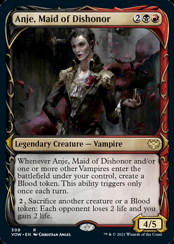 Anje, Maid of Dishonor (Showcase Fang Frame) [Innistrad: Crimson Vow] | Chromatic Games