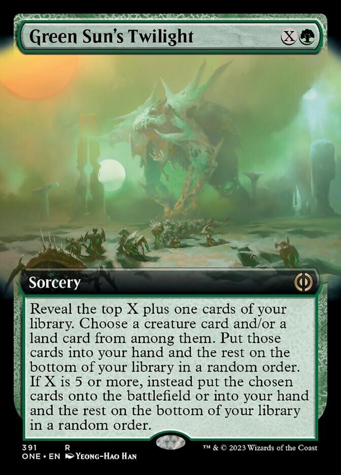 Green Sun's Twilight (Extended Art) [Phyrexia: All Will Be One] | Chromatic Games