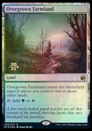 Overgrown Farmland [Innistrad: Midnight Hunt Prerelease Promos] | Chromatic Games