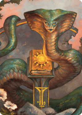 Guardian Naga Art Card (Gold-Stamped Signature) [Commander Legends: Battle for Baldur's Gate Art Series] | Chromatic Games