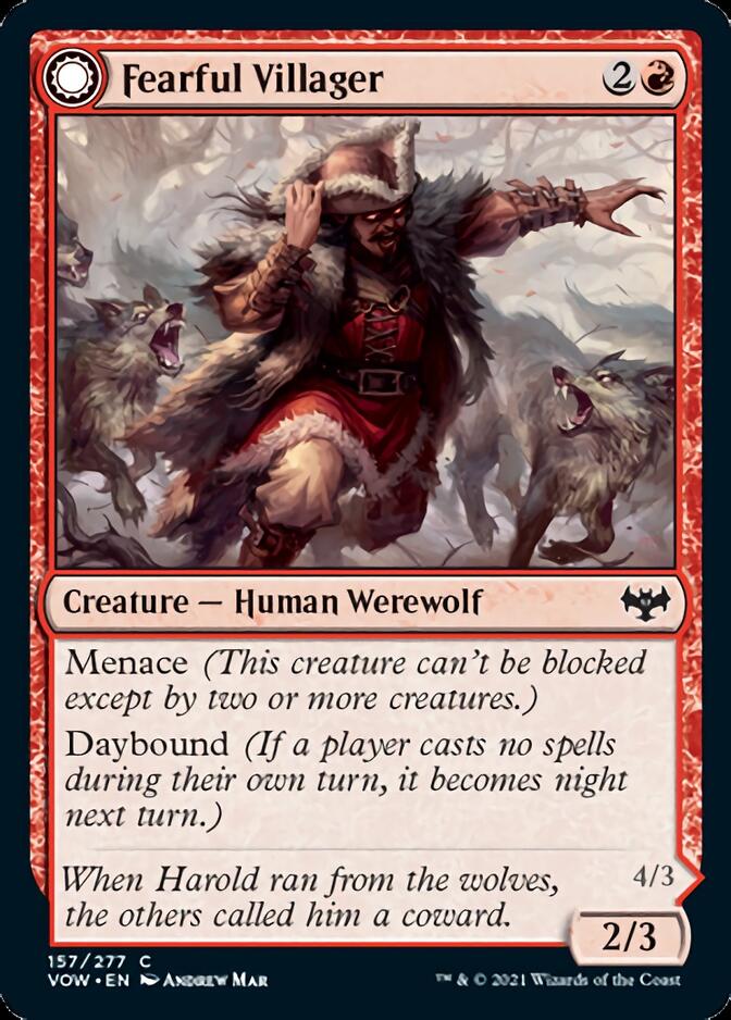 Fearful Villager // Fearsome Werewolf [Innistrad: Crimson Vow] | Chromatic Games