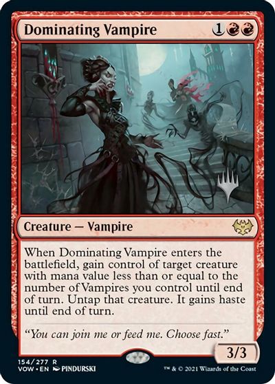 Dominating Vampire (Promo Pack) [Innistrad: Crimson Vow Promos] | Chromatic Games