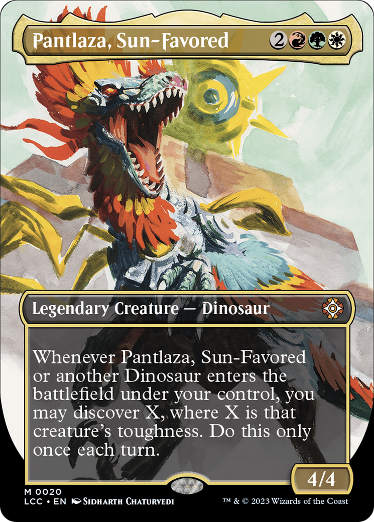 Pantlaza, Sun-Favored (Borderless) [The Lost Caverns of Ixalan Commander] | Chromatic Games