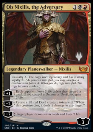 Ob Nixilis, the Adversary (Promo Pack) [Streets of New Capenna Promos] | Chromatic Games