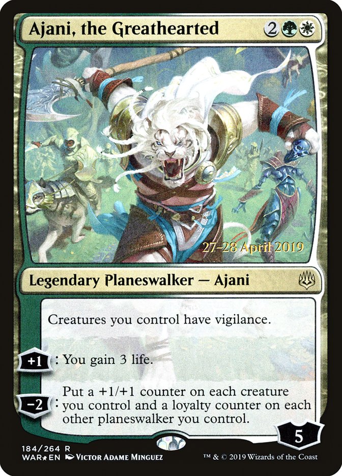 Ajani, the Greathearted [War of the Spark Prerelease Promos] | Chromatic Games