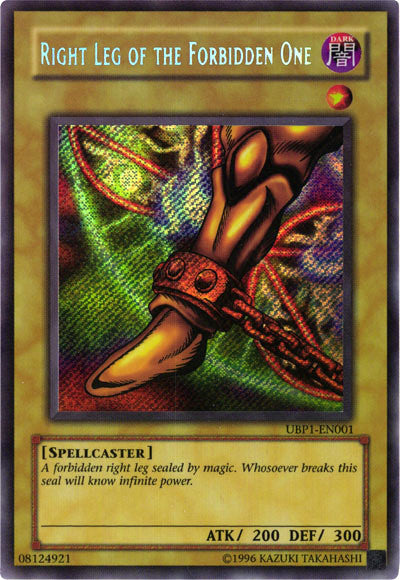 Right Leg of the Forbidden One [UBP1-EN001] Secret Rare | Chromatic Games