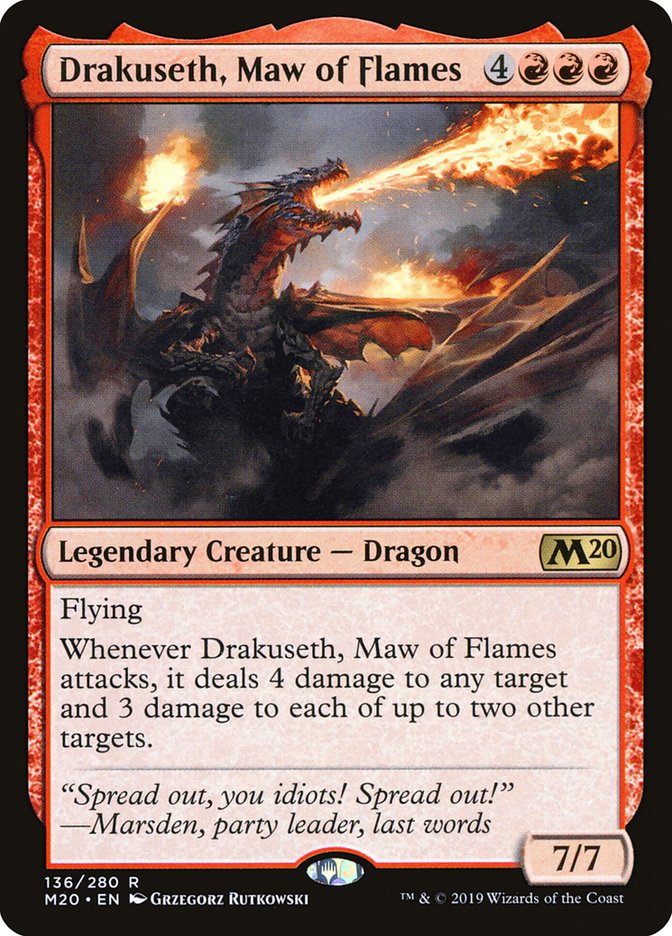 Drakuseth, Maw of Flames [Core Set 2020] | Chromatic Games