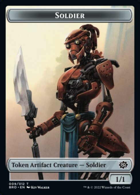 Powerstone // Soldier (009) Double-Sided Token [The Brothers' War Tokens] | Chromatic Games