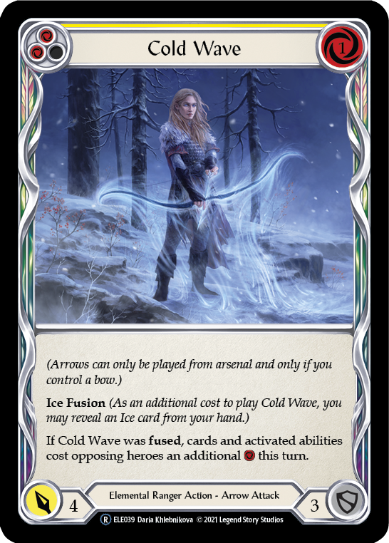 Cold Wave (Yellow) [U-ELE039] (Tales of Aria Unlimited)  Unlimited Rainbow Foil | Chromatic Games