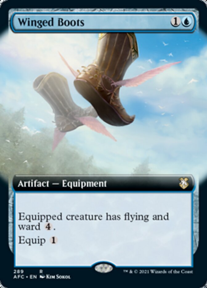 Winged Boots (Extended Art) [Dungeons & Dragons: Adventures in the Forgotten Realms Commander] | Chromatic Games