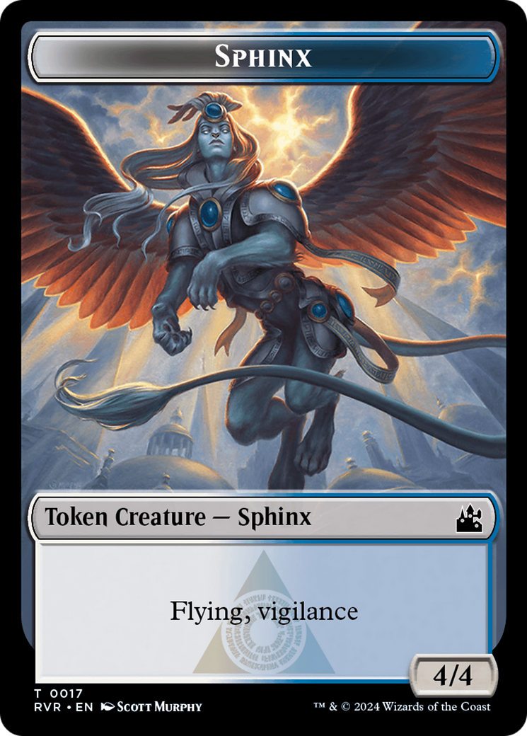 Saproling // Sphinx Double-Sided Token [Ravnica Remastered Tokens] | Chromatic Games