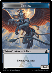 Spirit (0018) // Sphinx Double-Sided Token [Ravnica Remastered Tokens] | Chromatic Games