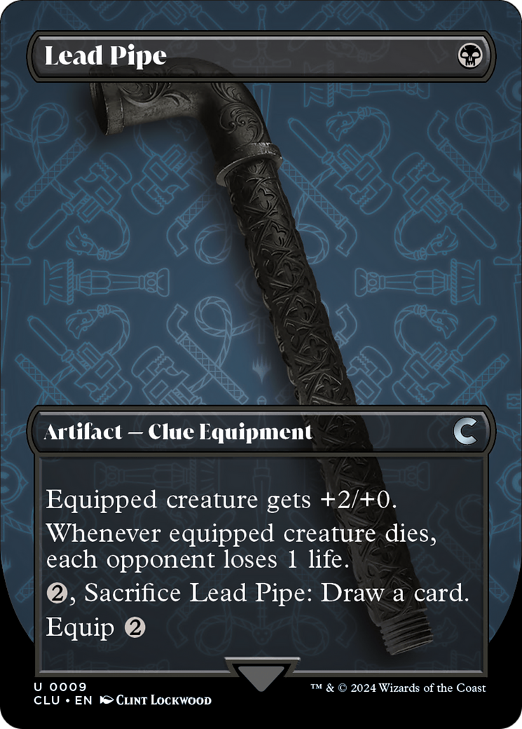 Lead Pipe (Borderless) [Ravnica: Clue Edition] | Chromatic Games