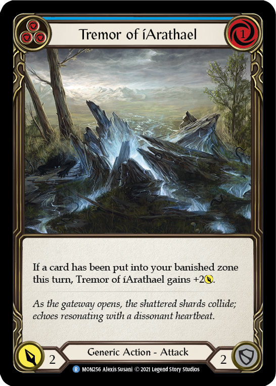 Tremor of iArathael (Blue) [MON256-RF] (Monarch)  1st Edition Rainbow Foil | Chromatic Games