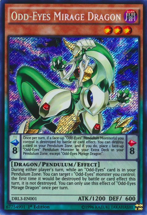 Odd-Eyes Mirage Dragon [DRL3-EN001] Secret Rare | Chromatic Games