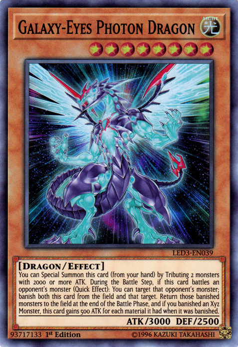 Galaxy-Eyes Photon Dragon [LED3-EN039] Super Rare | Chromatic Games