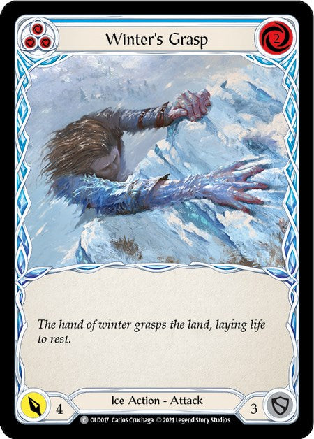 Winter's Grasp (Blue) [OLD017] (Tales of Aria Oldhim Blitz Deck)  1st Edition Normal | Chromatic Games