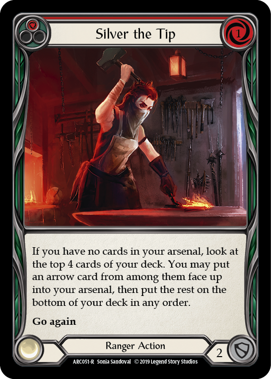 Silver the Tip (Red) [ARC051-R] (Arcane Rising)  1st Edition Rainbow Foil | Chromatic Games