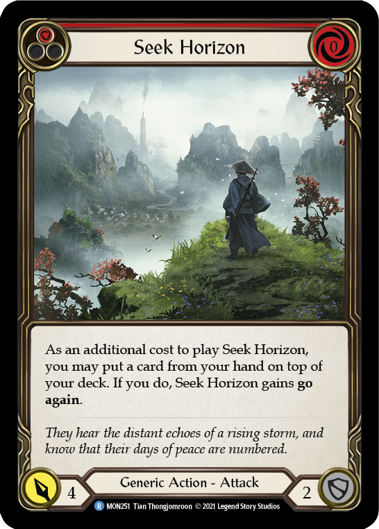 Seek Horizon (Red) [MON251-RF] (Monarch)  1st Edition Rainbow Foil | Chromatic Games
