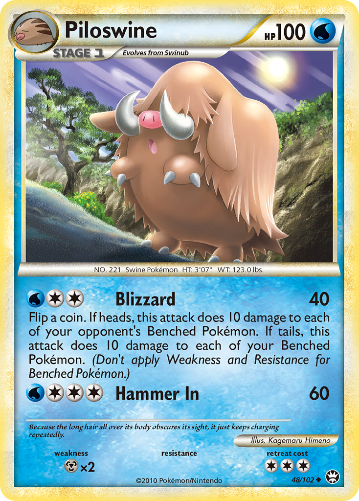Piloswine (48/102) [HeartGold & SoulSilver: Triumphant] | Chromatic Games
