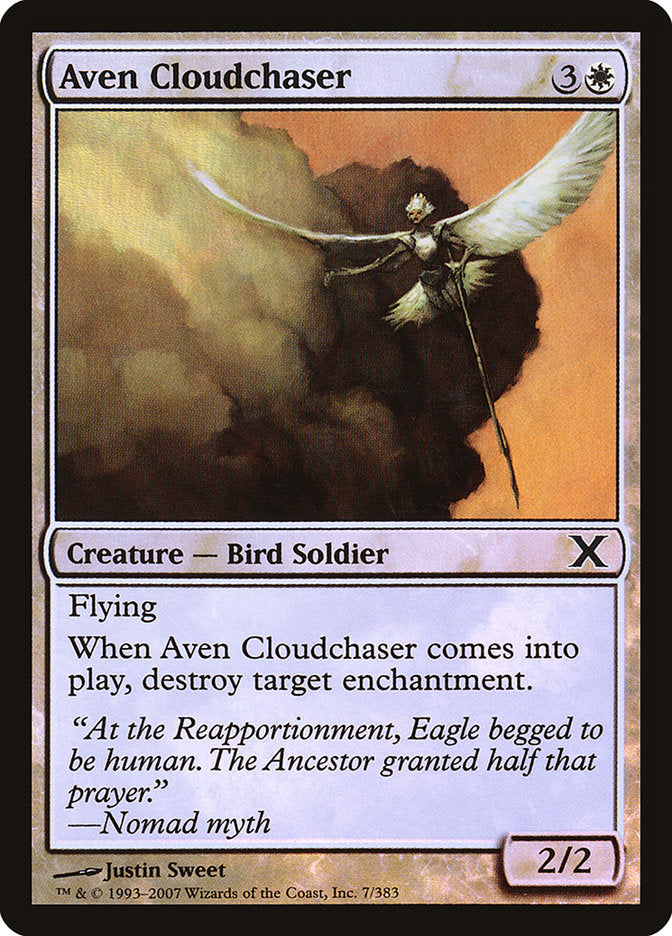 Aven Cloudchaser (Premium Foil) [Tenth Edition] | Chromatic Games