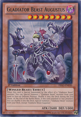 Gladiator Beast Augustus [PRIO-EN030] Rare | Chromatic Games