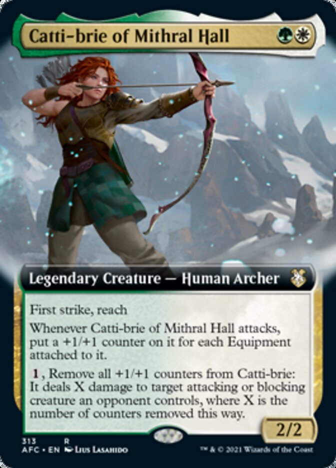 Catti-brie of Mithral Hall (Extended Art) [Dungeons & Dragons: Adventures in the Forgotten Realms Commander] | Chromatic Games