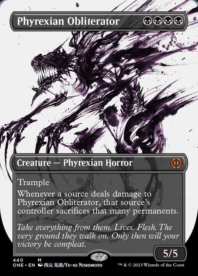 Phyrexian Obliterator (Borderless Ichor Step-and-Compleat Foil) [Phyrexia: All Will Be One] | Chromatic Games