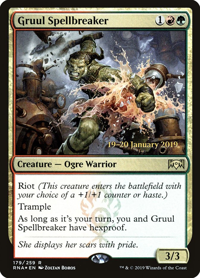 Gruul Spellbreaker [Ravnica Allegiance Prerelease Promos] | Chromatic Games