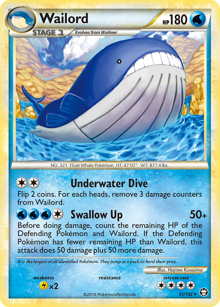 Wailord (31/102) [HeartGold & SoulSilver: Triumphant] | Chromatic Games