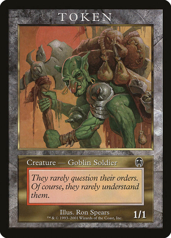 Goblin Soldier Token [Magic Player Rewards 2001] | Chromatic Games