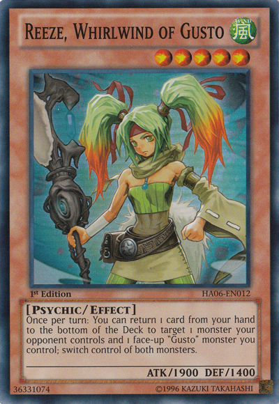 Reeze, Whirlwind of Gusto [HA06-EN012] Super Rare | Chromatic Games