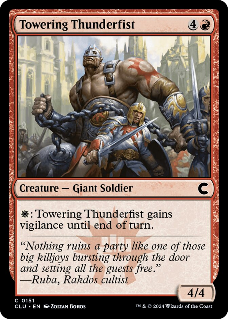 Towering Thunderfist [Ravnica: Clue Edition] | Chromatic Games