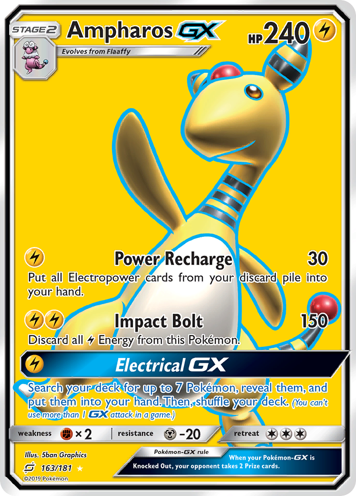 Ampharos GX (163/181) [Sun & Moon: Team Up] | Chromatic Games