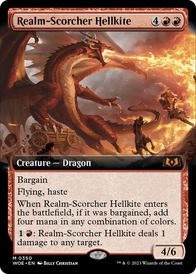 Realm-Scorcher Hellkite (Extended Art) [Wilds of Eldraine] | Chromatic Games