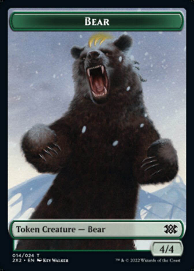 Bear // Angel Double-Sided Token [Double Masters 2022 Tokens] | Chromatic Games