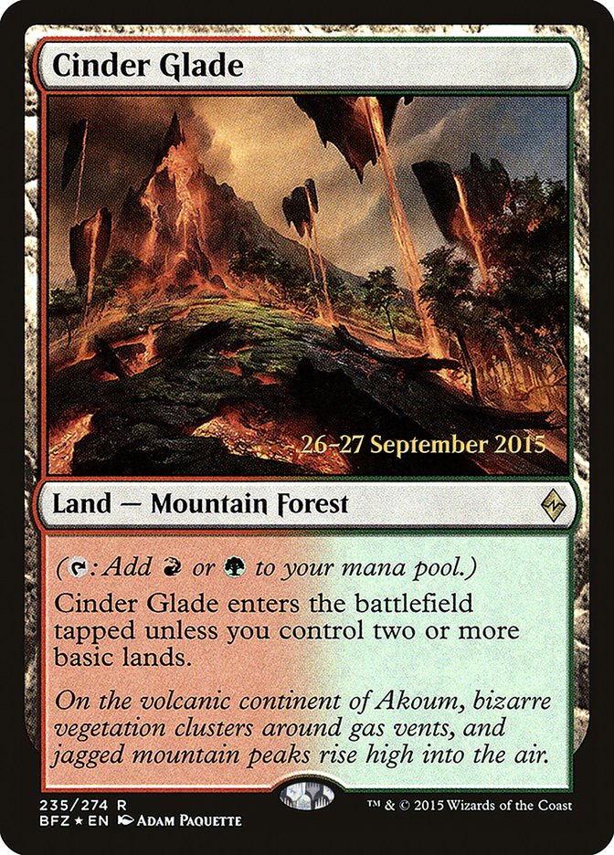 Cinder Glade [Battle for Zendikar Prerelease Promos] | Chromatic Games