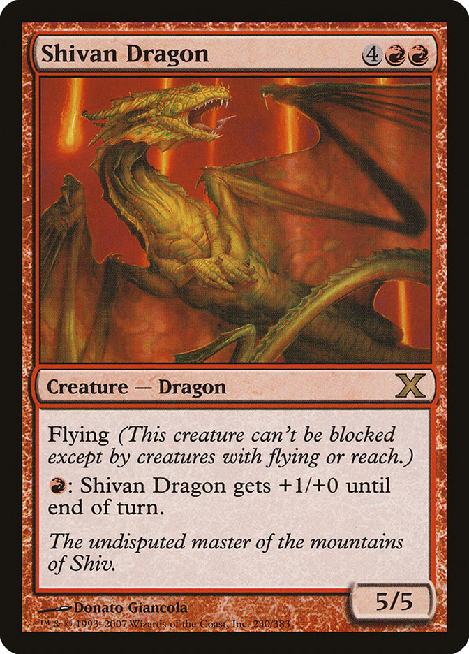Shivan Dragon [Tenth Edition] | Chromatic Games