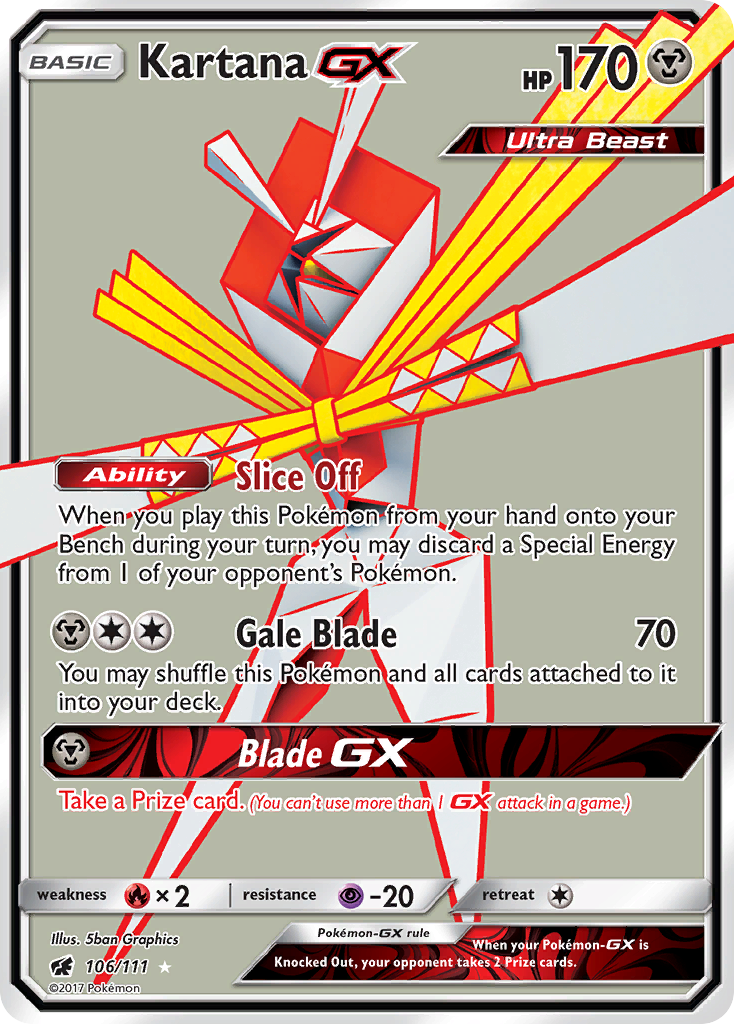 Kartana GX (106/111) [Sun & Moon: Crimson Invasion] | Chromatic Games