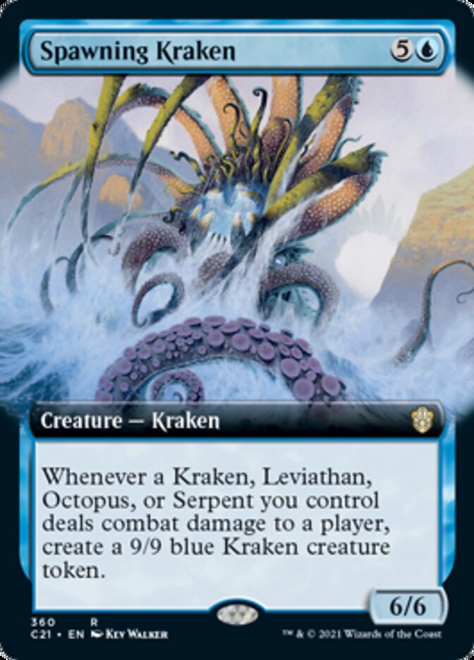 Spawning Kraken (Extended Art) [Commander 2021] | Chromatic Games