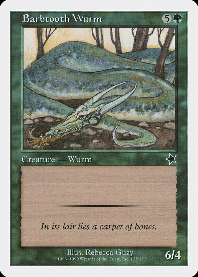 Barbtooth Wurm [Starter 1999] | Chromatic Games