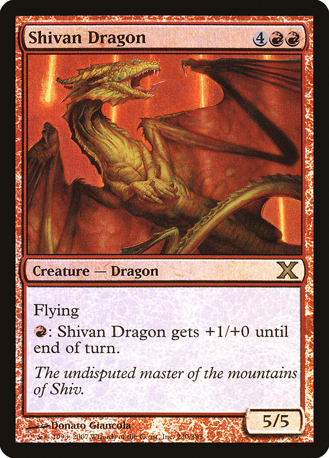 Shivan Dragon (Premium Foil) [Tenth Edition] | Chromatic Games