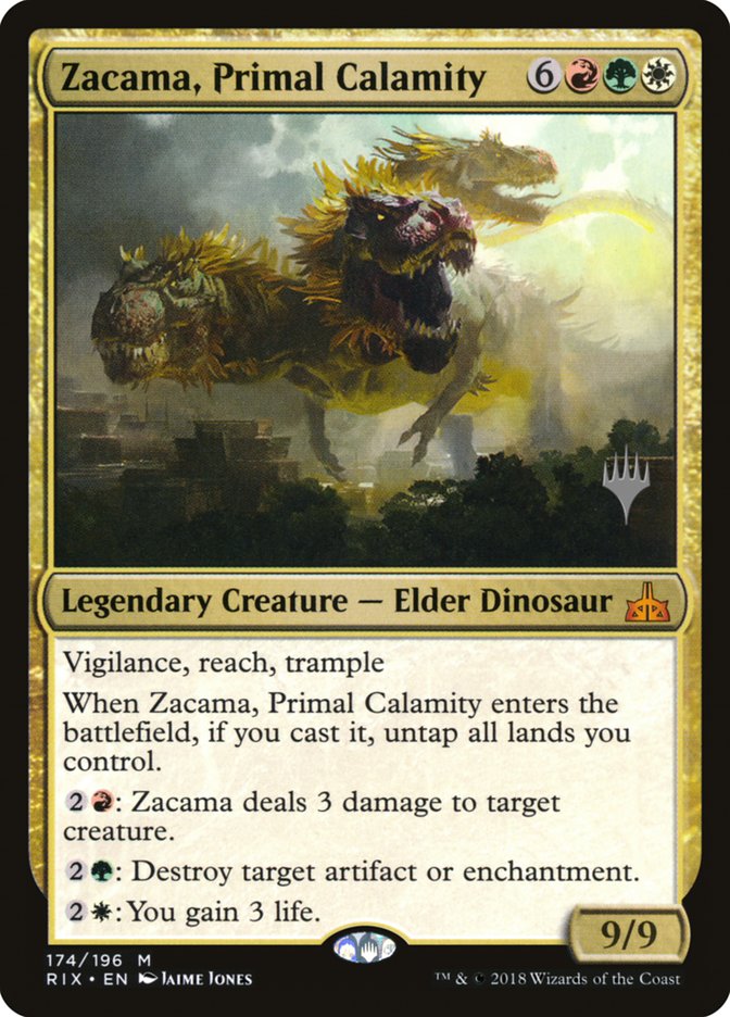 Zacama, Primal Calamity (Promo Pack) [Rivals of Ixalan Promos] | Chromatic Games