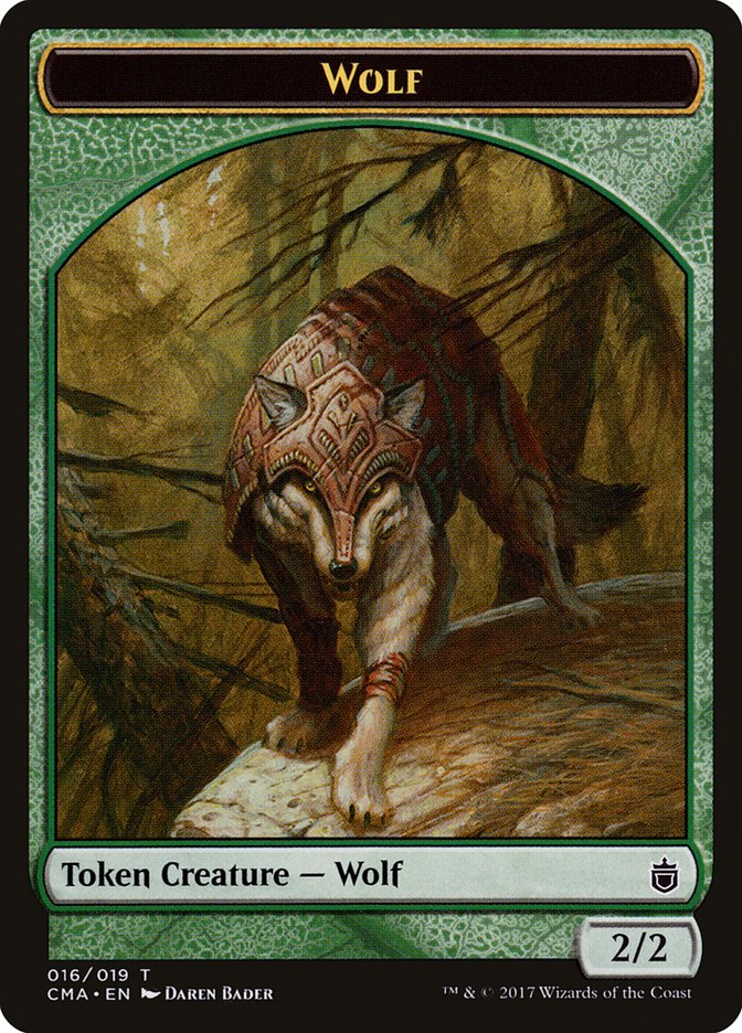 Wolf Token (016/019) [Commander Anthology Tokens] | Chromatic Games