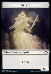 Spirit // Zombie (015) Double-Sided Token [Innistrad: Midnight Hunt Tokens] | Chromatic Games