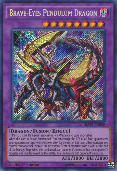 Brave-Eyes Pendulum Dragon [RATE-EN039] Secret Rare | Chromatic Games