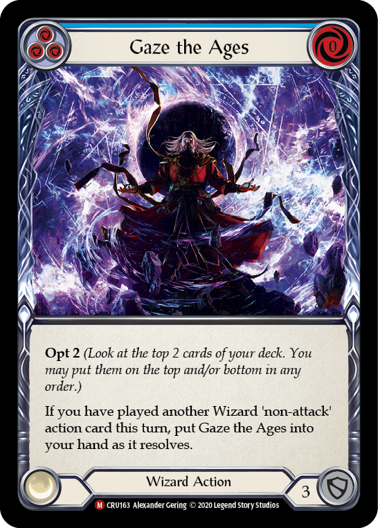 Gaze the Ages [CRU163] (Crucible of War)  1st Edition Rainbow Foil | Chromatic Games