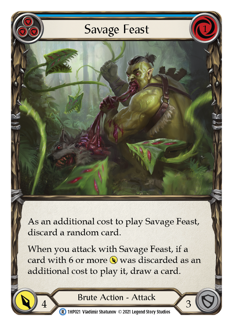 Savage Feast (Blue) [1HP021] (History Pack 1) | Chromatic Games