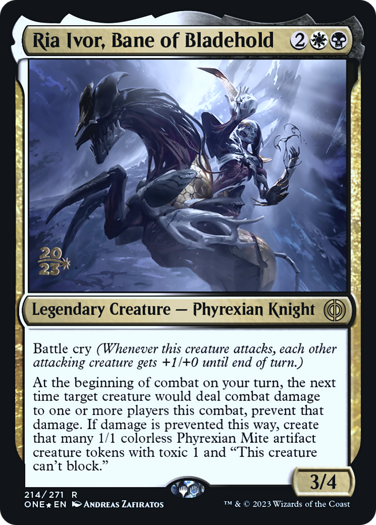 Ria Ivor, Bane of Bladehold [Phyrexia: All Will Be One Prerelease Promos] | Chromatic Games