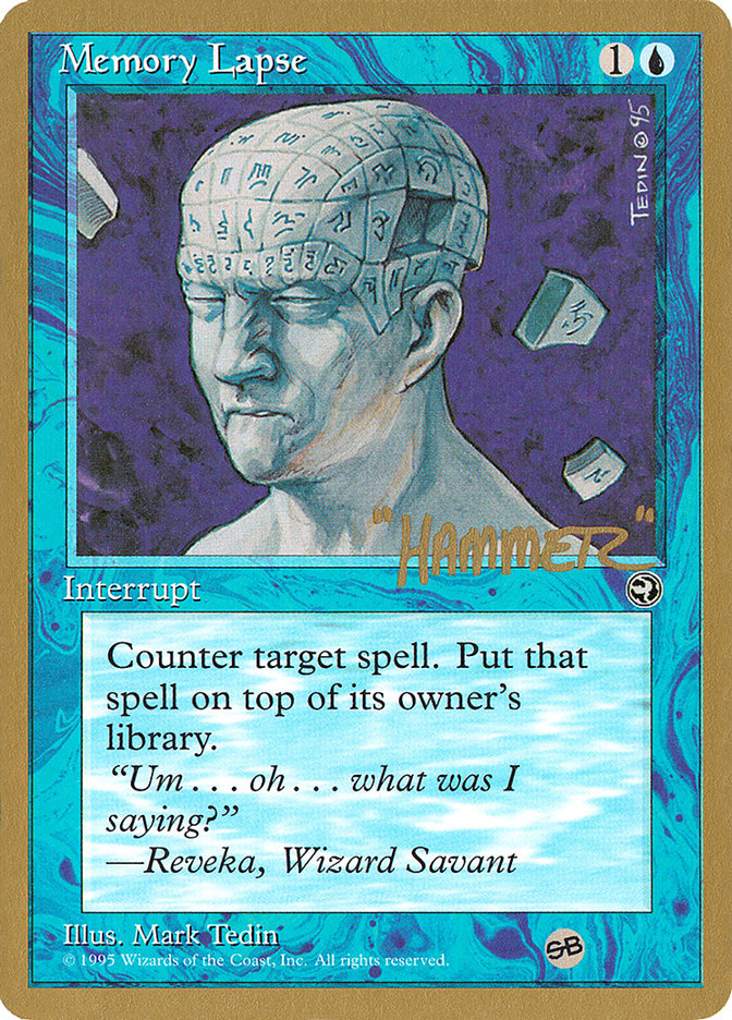 Memory Lapse (Runes) (Shawn "Hammer" Regnier) (SB) [Pro Tour Collector Set] | Chromatic Games